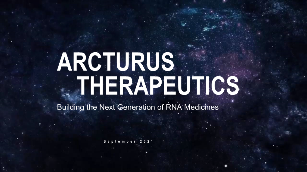 Building the Next Generation of RNA Medicines