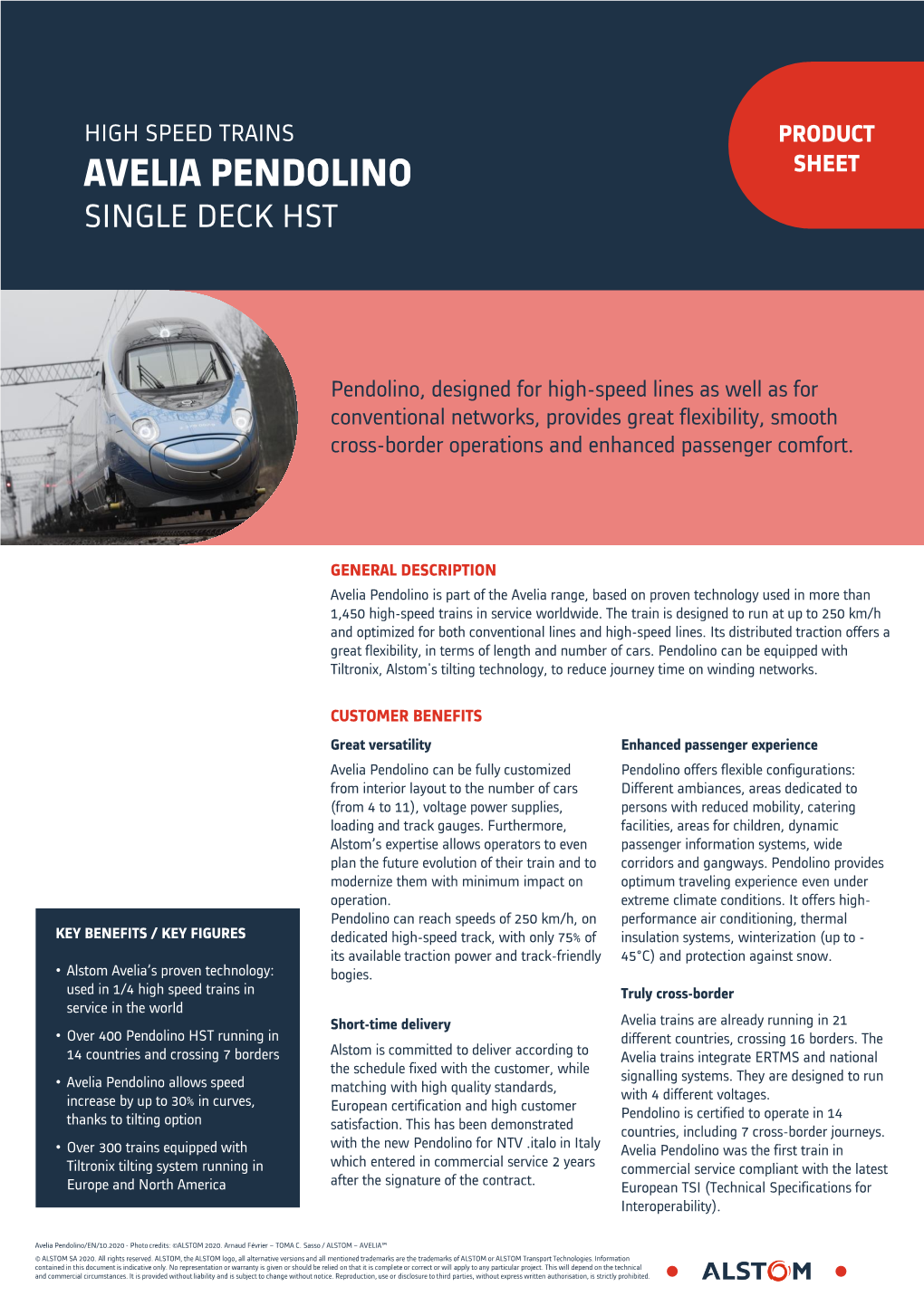 Avelia Pendolino Sheet Single Deck Hst