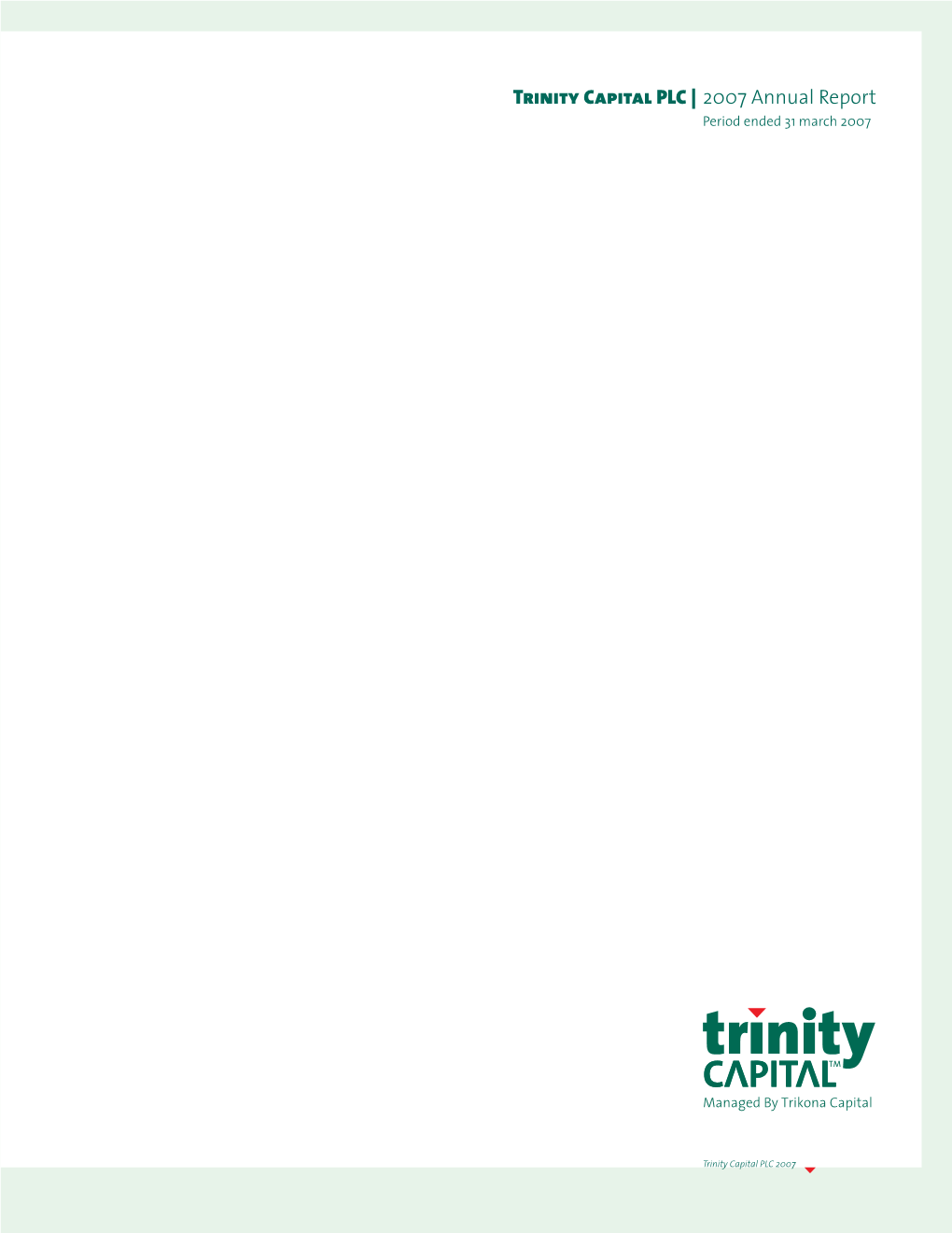 Trinity Capital Annual Report