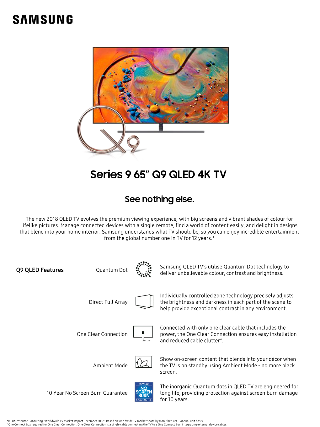 Series 9 65” Q9 QLED 4K TV