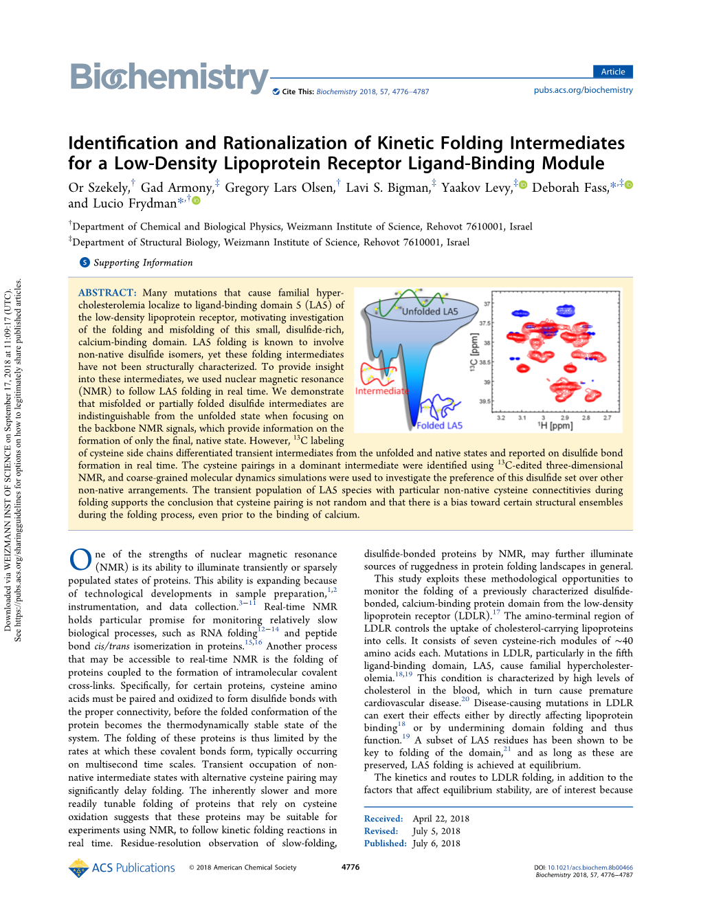 Identification and Rationalization of Kinetic Folding Intermediates for a Low-Density Lipoprotein Receptor Ligand-Binding Module