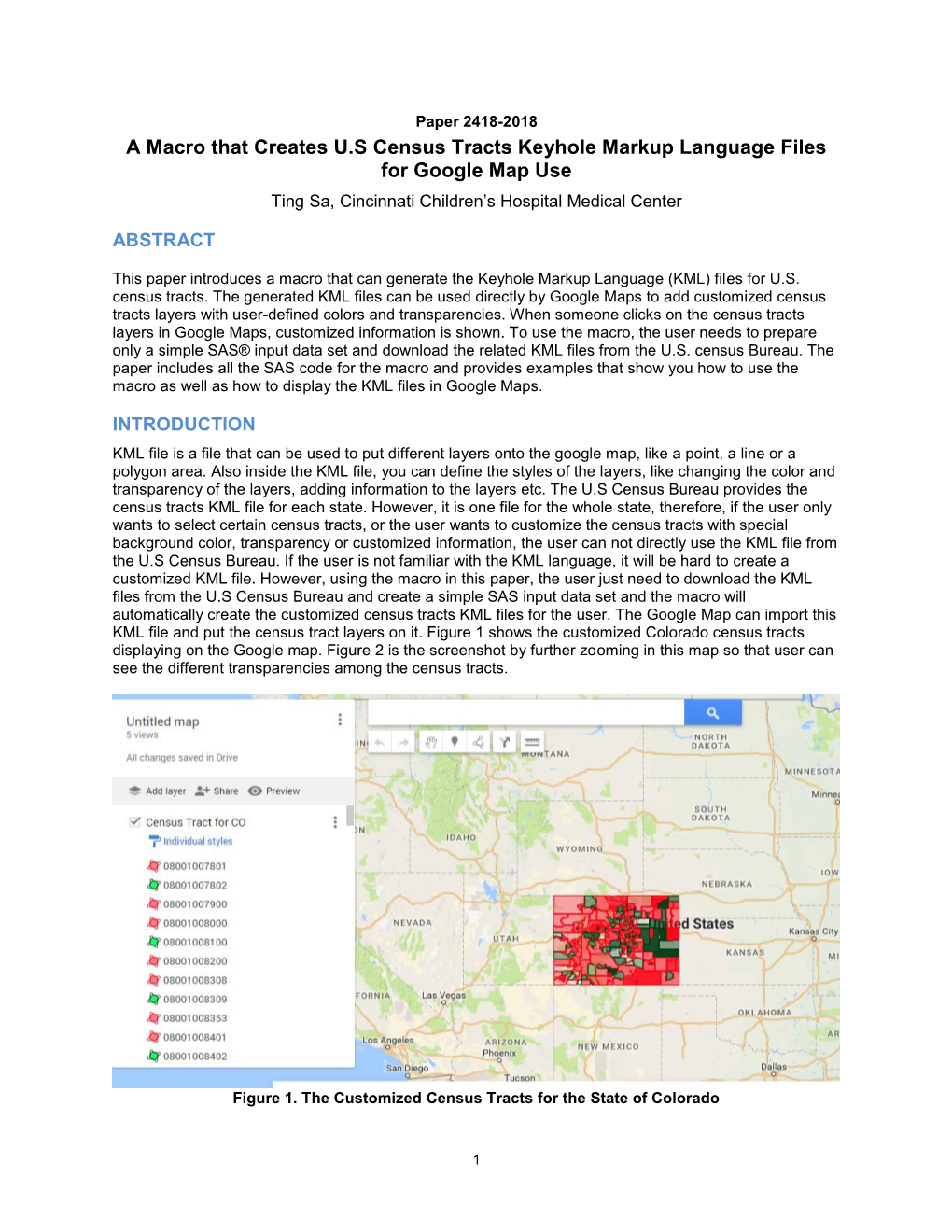 A Macro That Creates U.S. Census Tracts Keyhole Markup Language