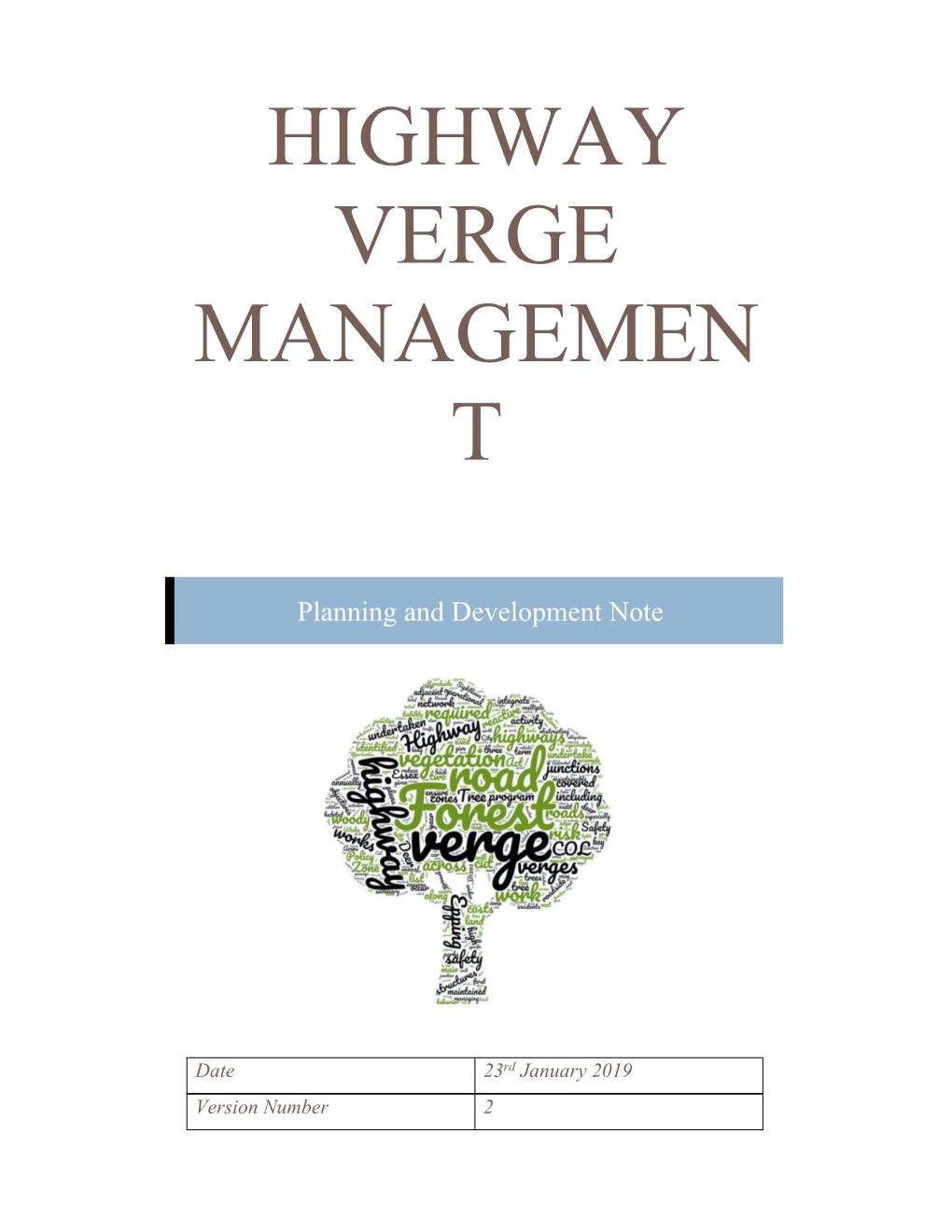 Highway Verge Management