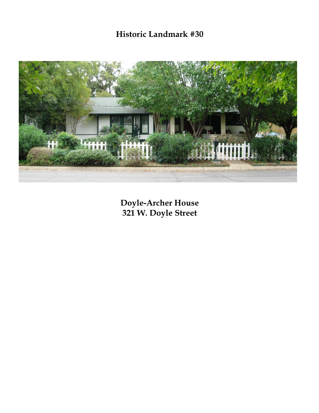 Doyle-Archer House, 321 W. Doyle