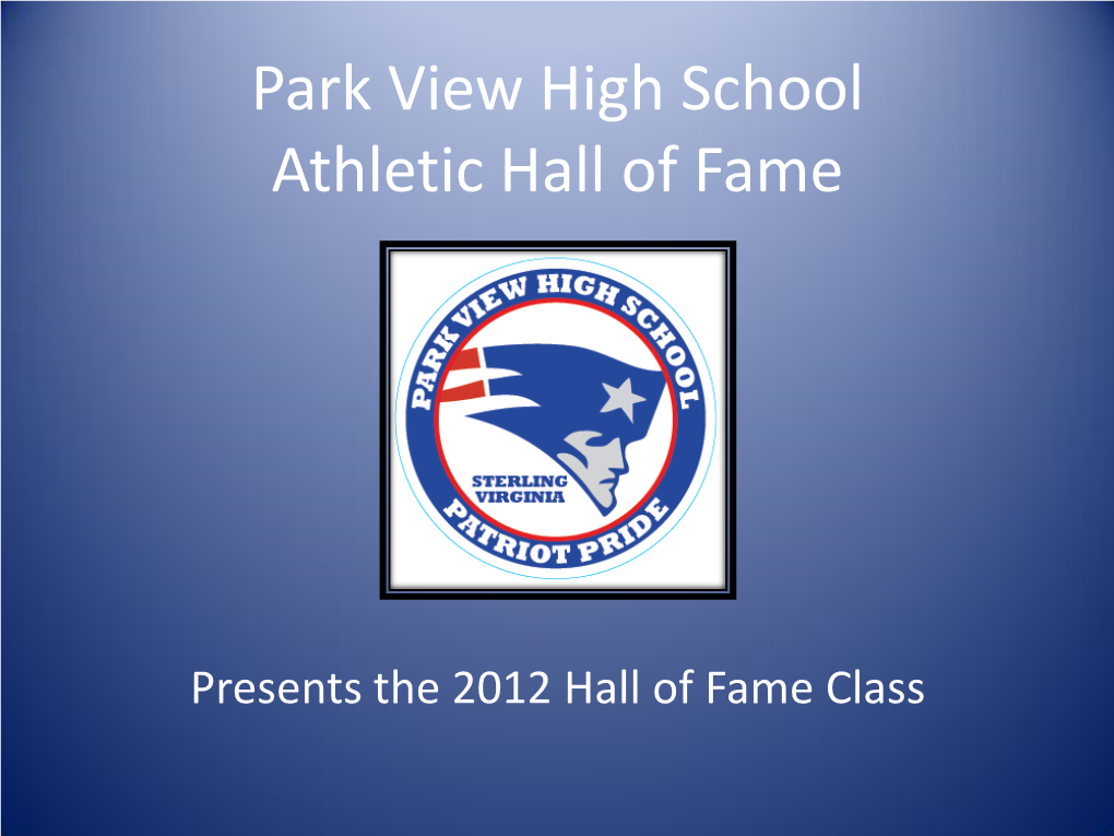 Park View High School Athletic Hall of Fame