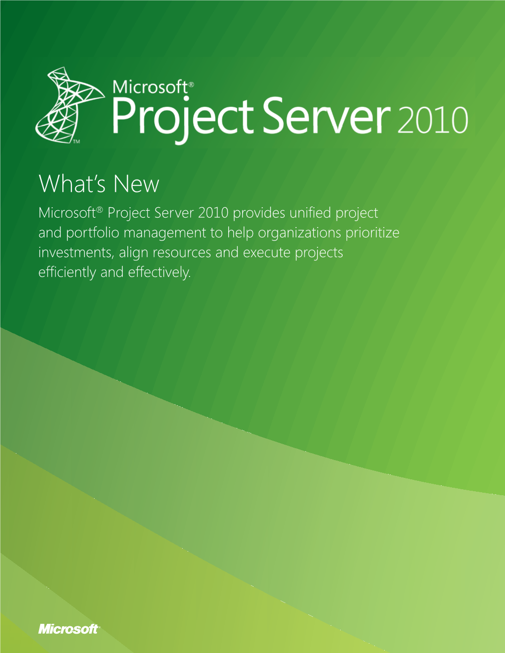 What's New in Microsoft Project Server 2010