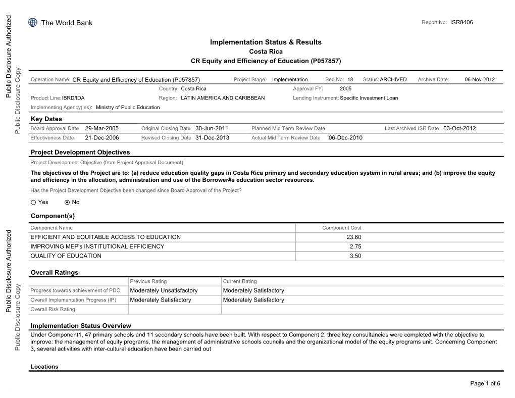 World Bank Document