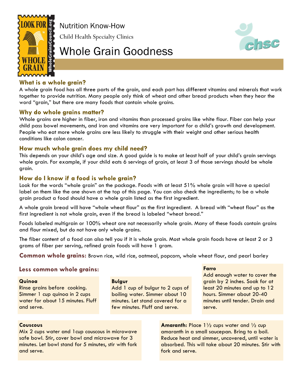 Whole Grain Goodness