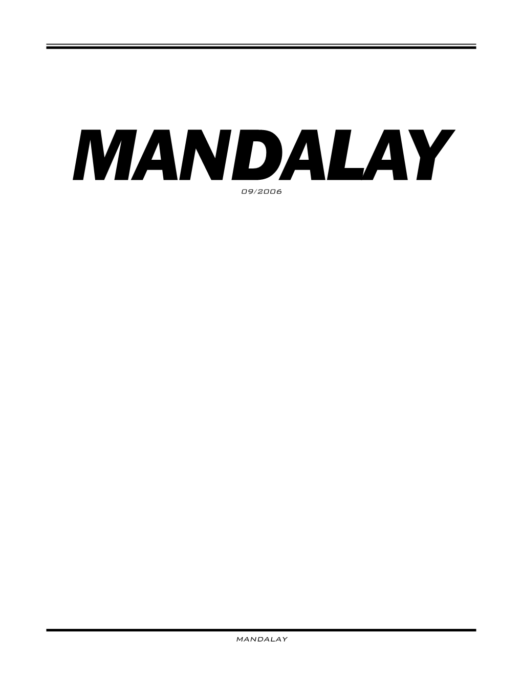 2006 Mandalay Owners Manual