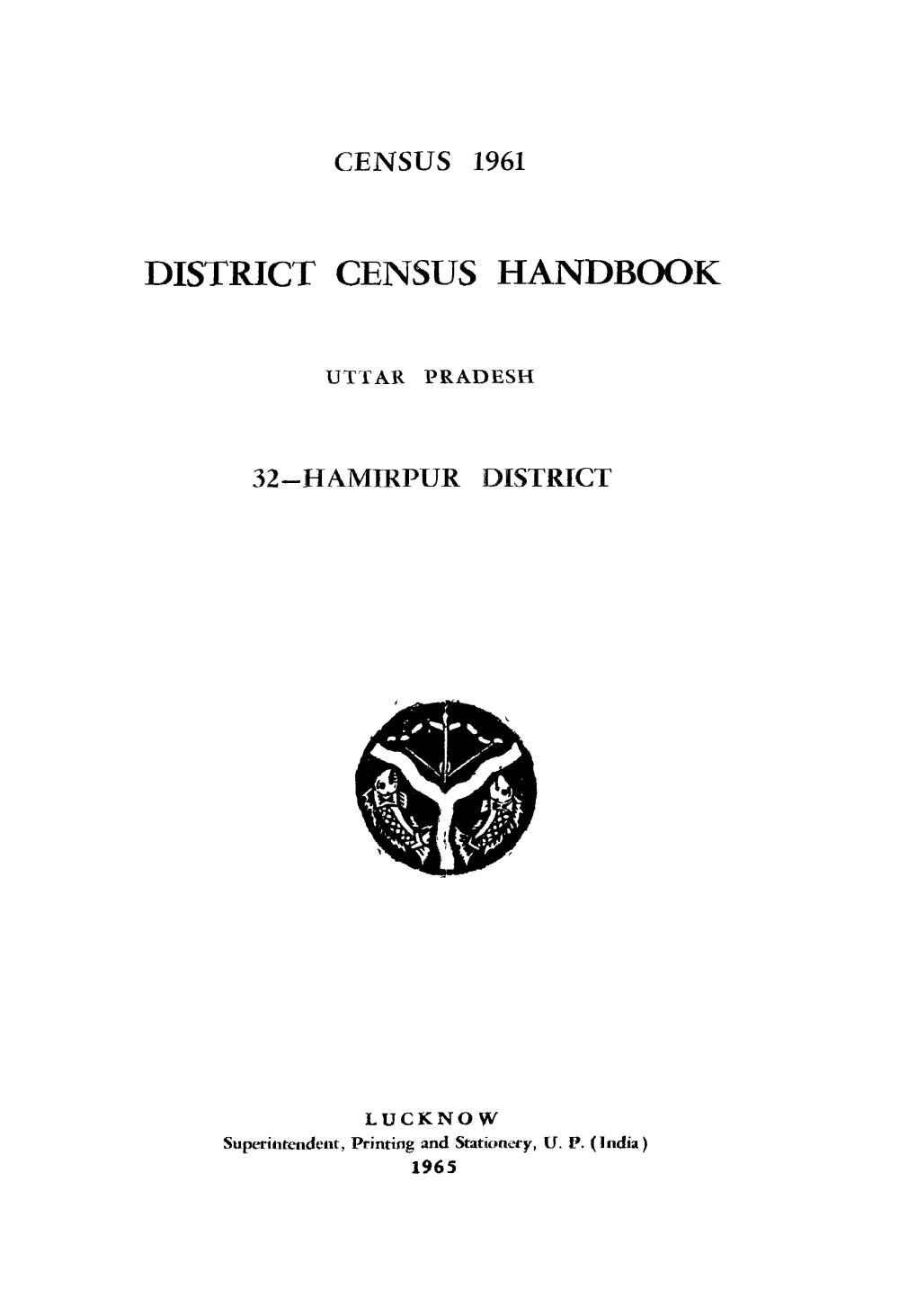 District Census Handbook, 32-Hamirpur, Uttar Pradesh