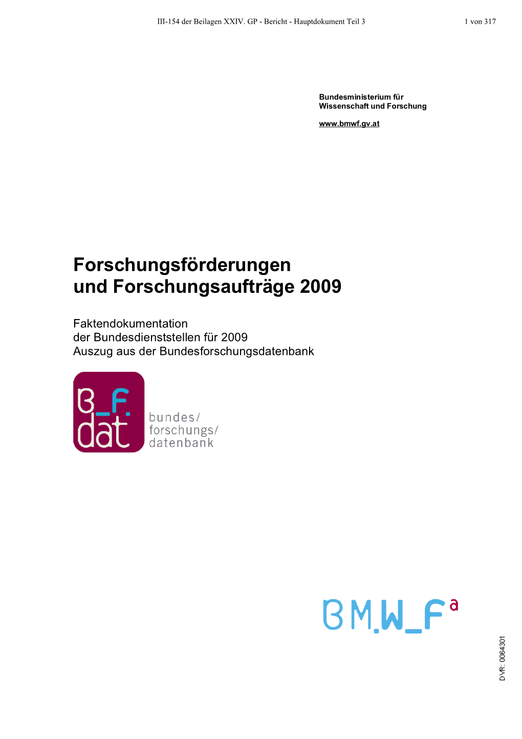 Forschungsförderungen Und Forschungsaufträge 2009