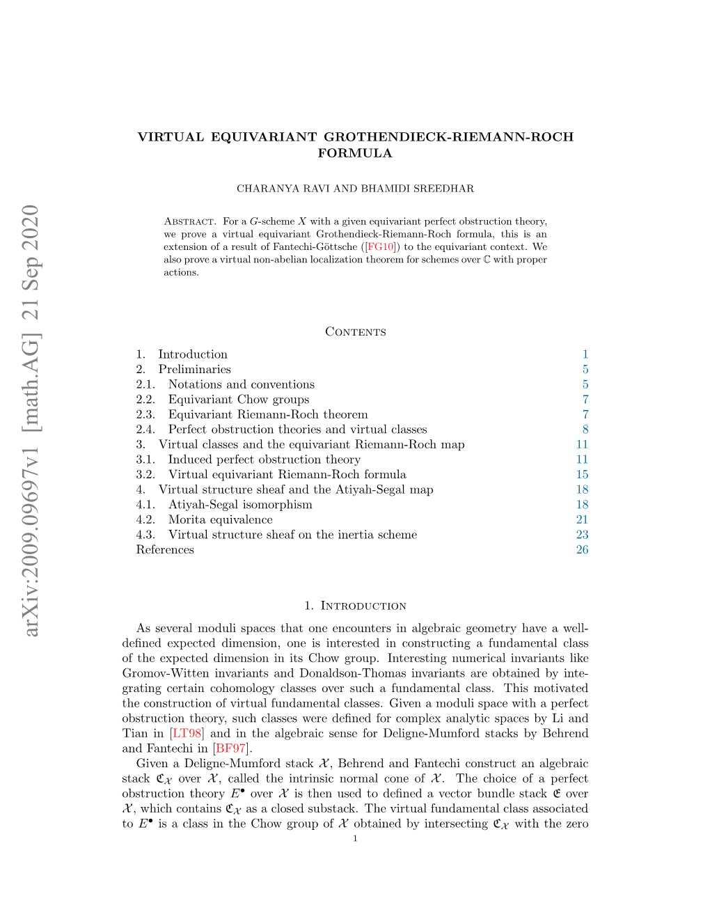 Arxiv:2009.09697V1 [Math.AG] 21 Sep 2020 Btuto Hoy Uhcasswr Endfrcmlxan Complex for [ Deﬁned in Mo Were Tian a Classes Given Such Fundamental Classes