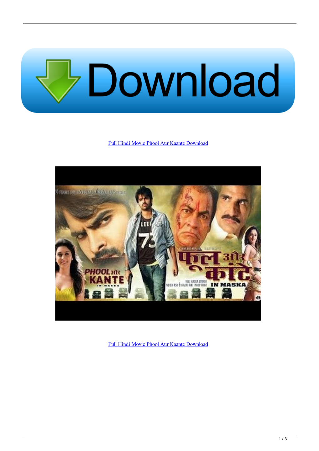 Full Hindi Movie Phool Aur Kaante Download