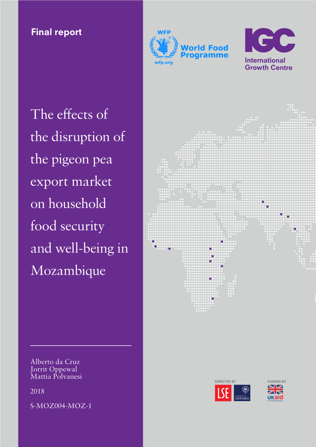 The Effects of the Disruption of the Pigeon Pea Export Market on Household Food Security and Well-Being in Mozambique