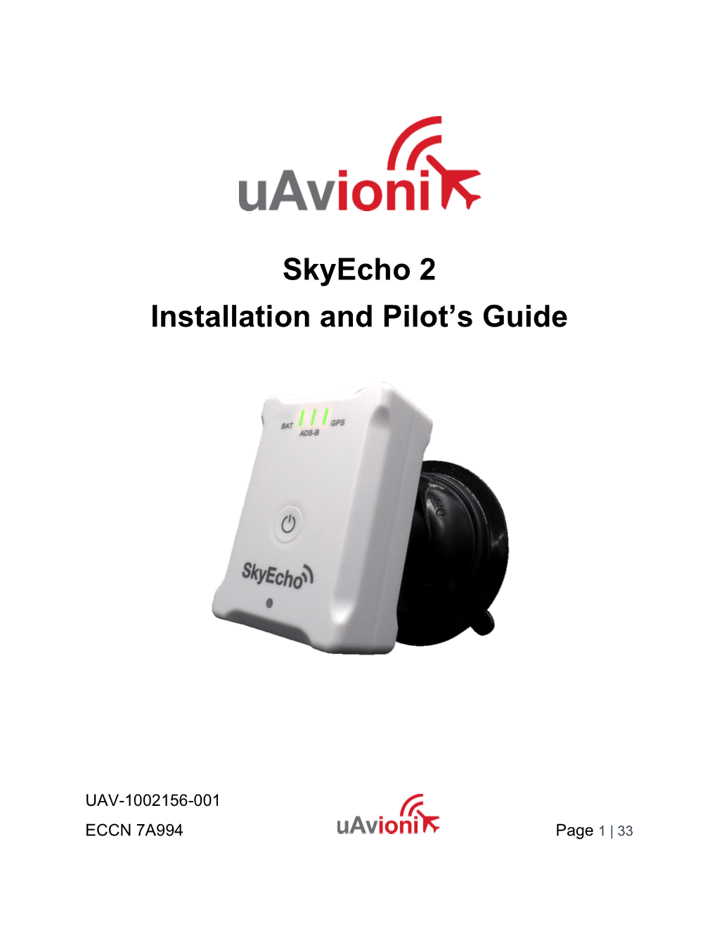 Skyecho 2 User and Installation Guide REV H-AIC