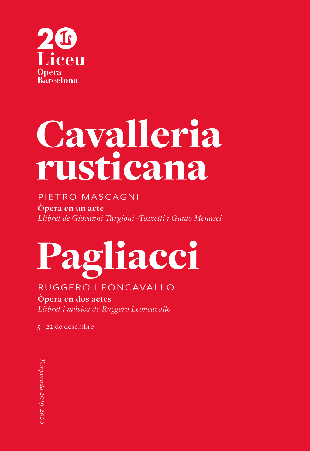 Cavalleria Rusticana Pagliacci