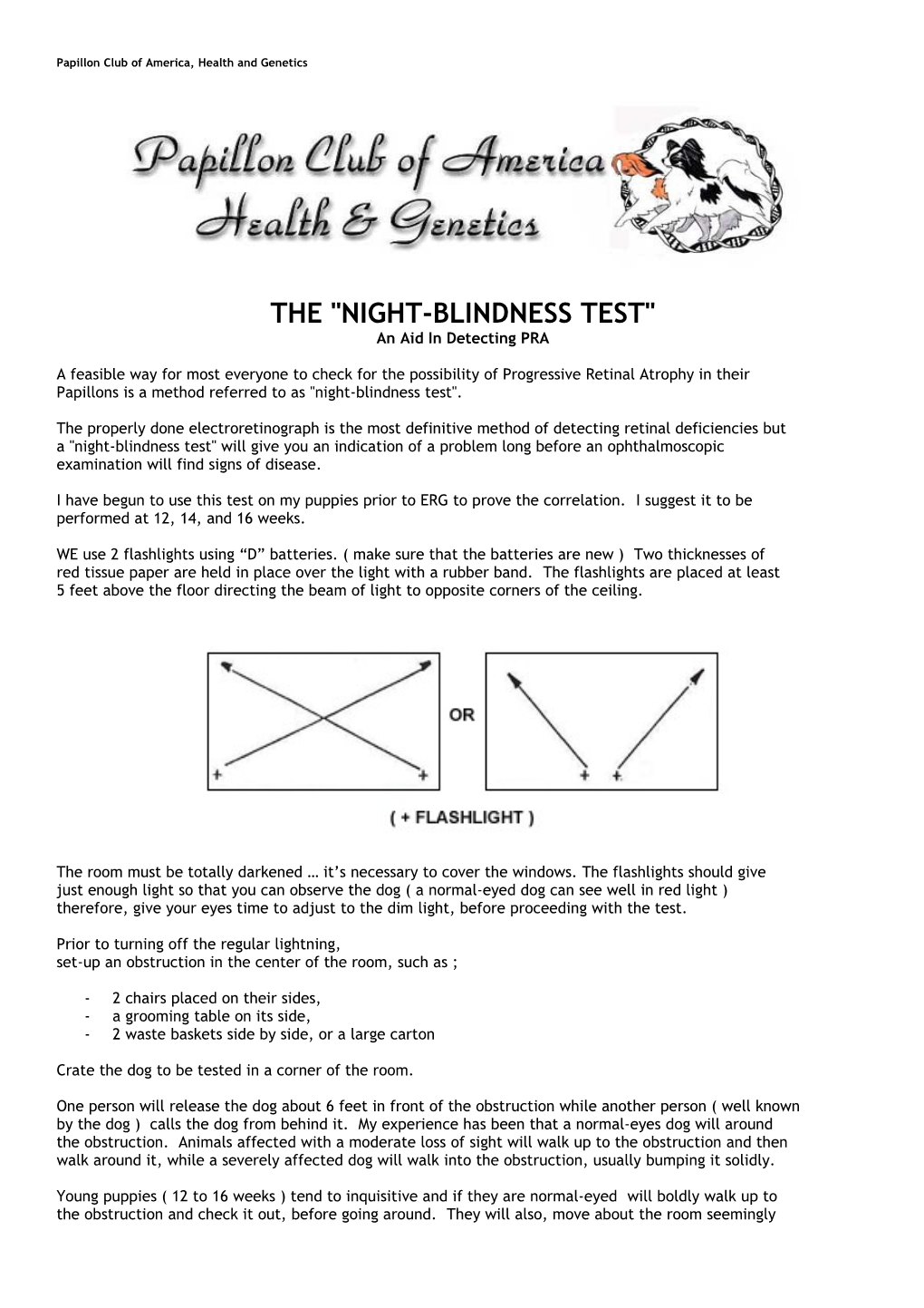 Papillon Club of America, Health and Genetics