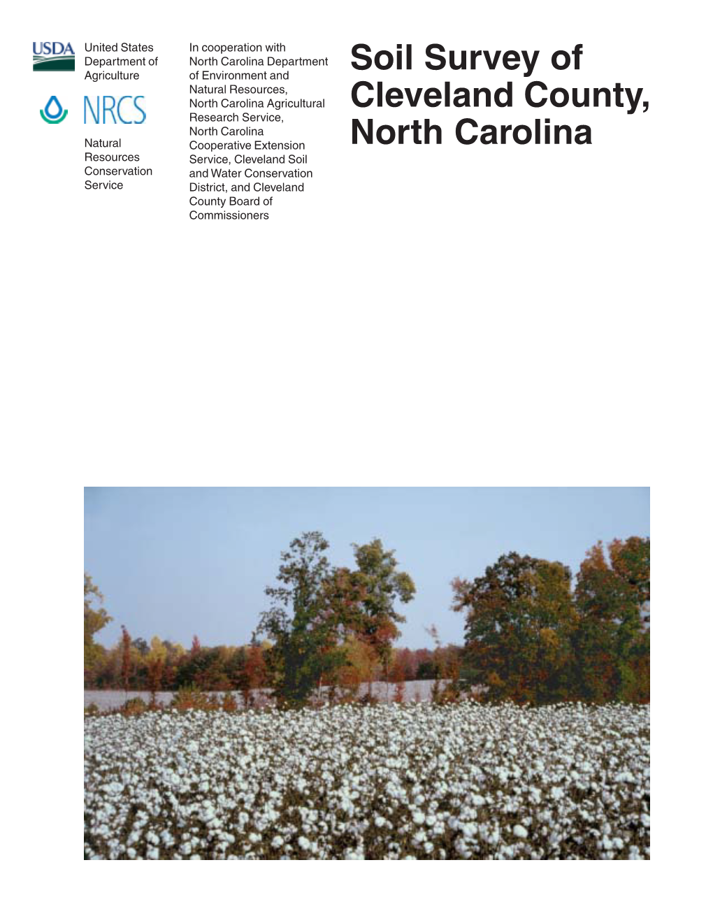 Soil Survey of Cleveland County, North Carolina