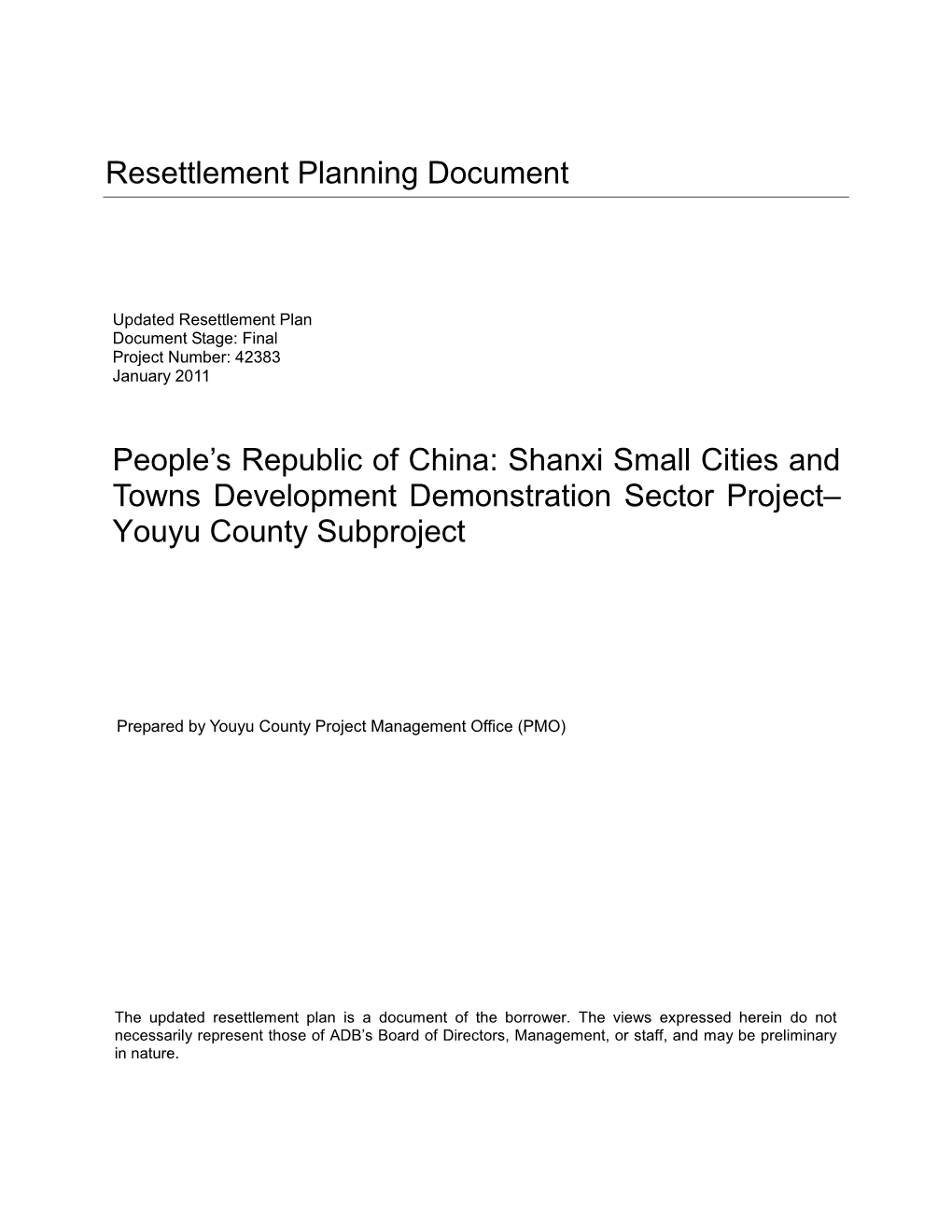 RPD: People's Republic of China: Shanxi Small Cities and Towns