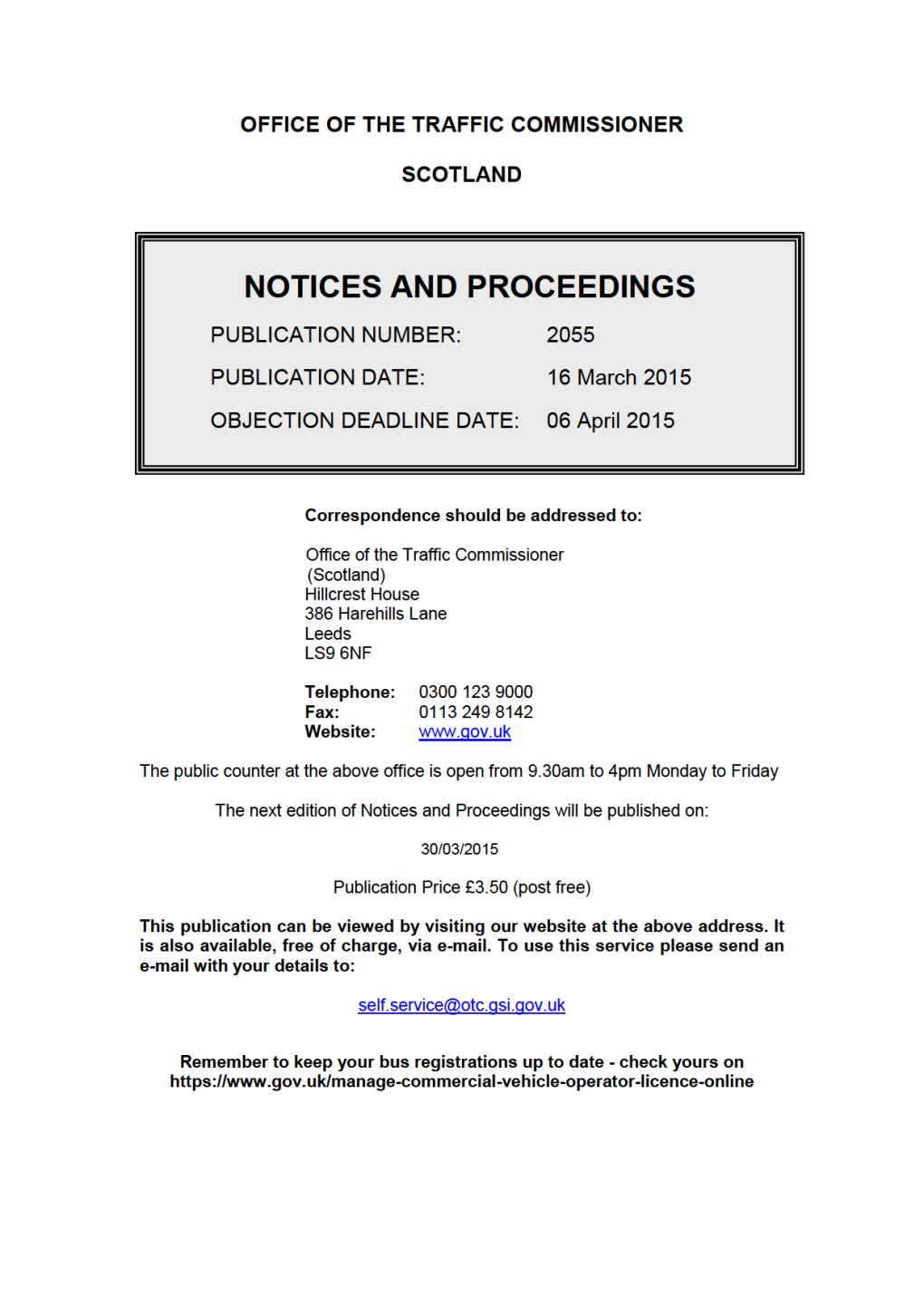 Notices and Proceedings