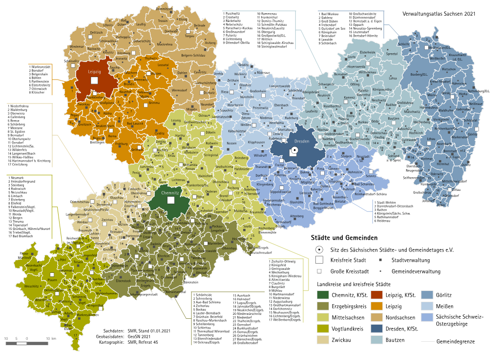 Karte Städte Und Gemeinden