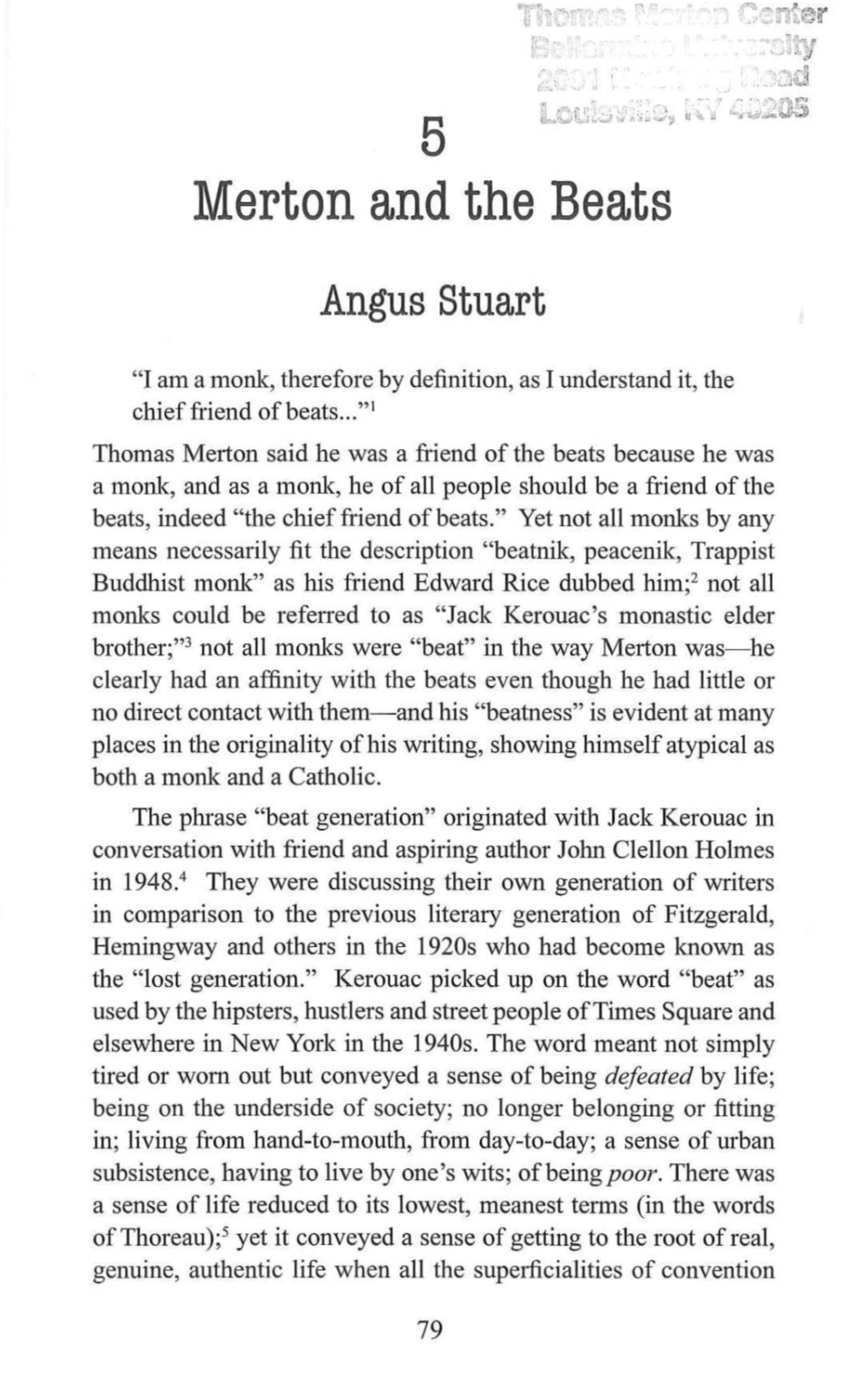 Merton and the Beats Angus Stuart