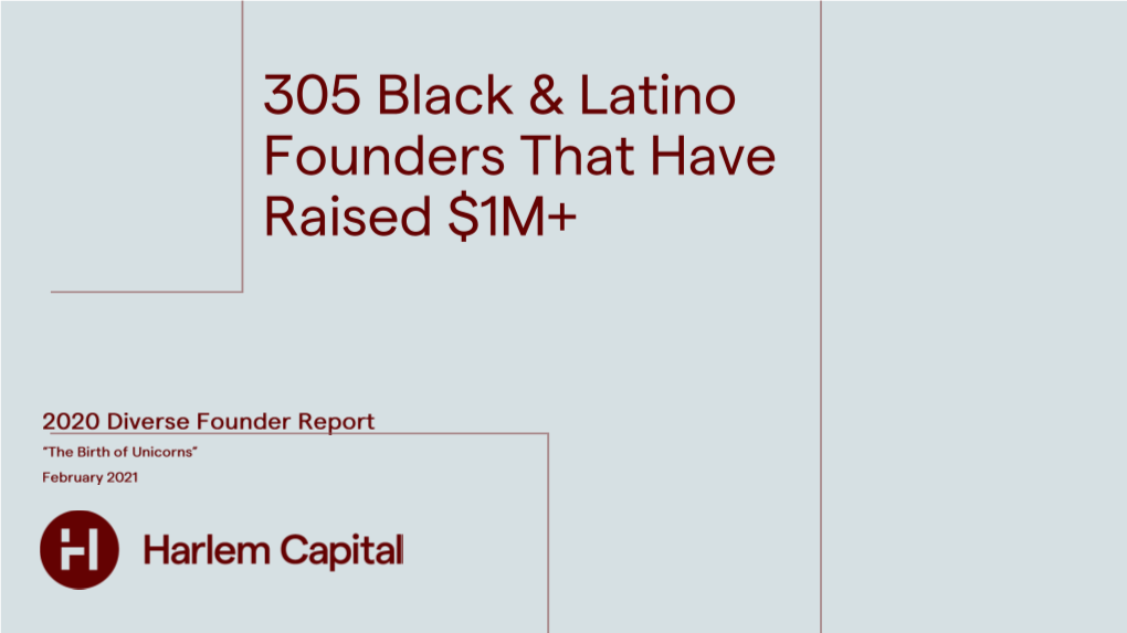 2020 Diverse Founder Report 2021