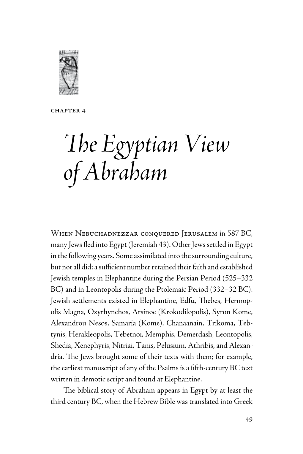 The Egyptian View of Abraham