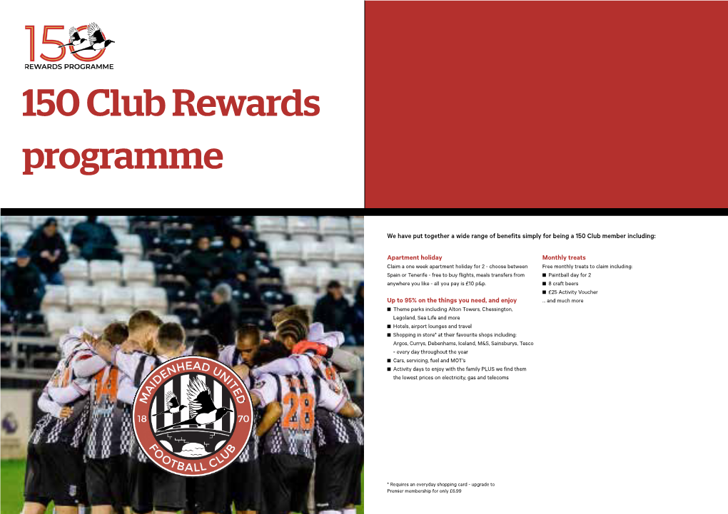 150 Club Rewards Programme