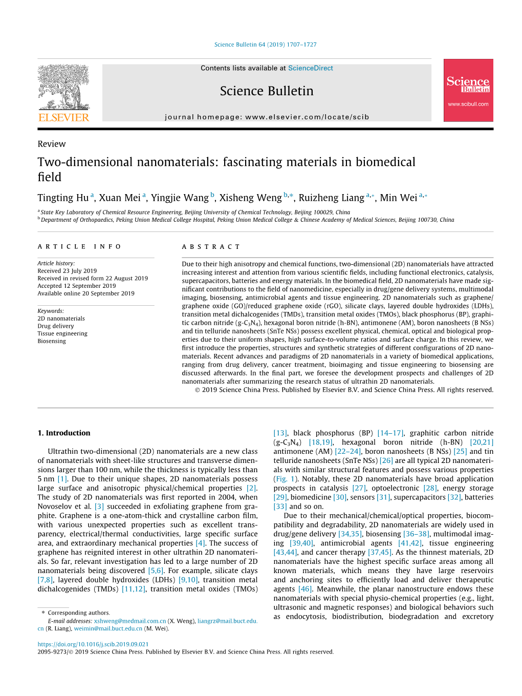 Two-Dimensional Nanomaterials