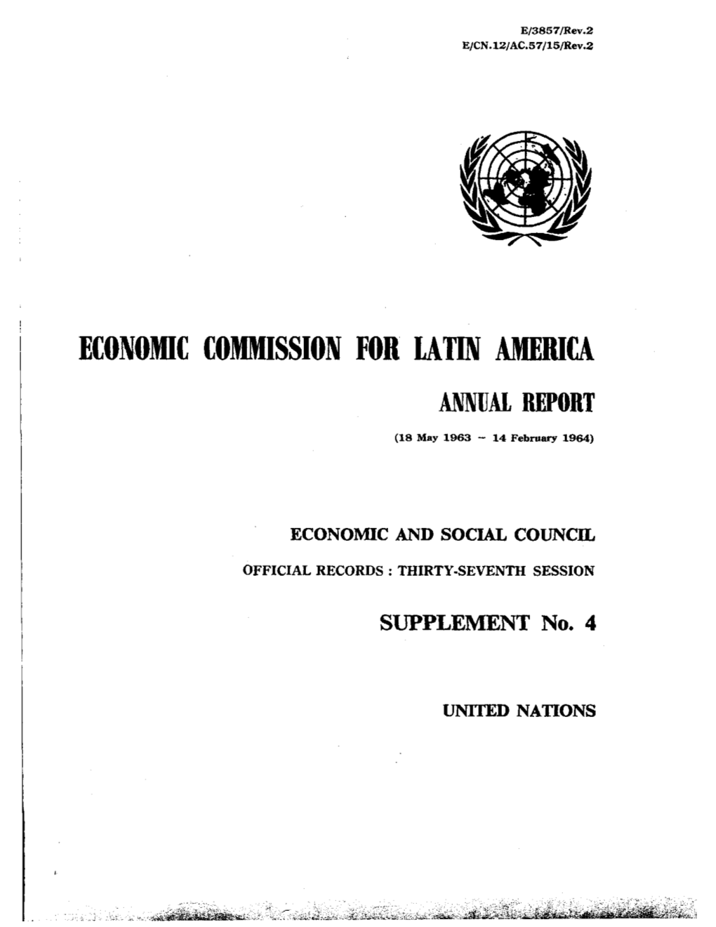 Economic Commission for Latin America Annual Report