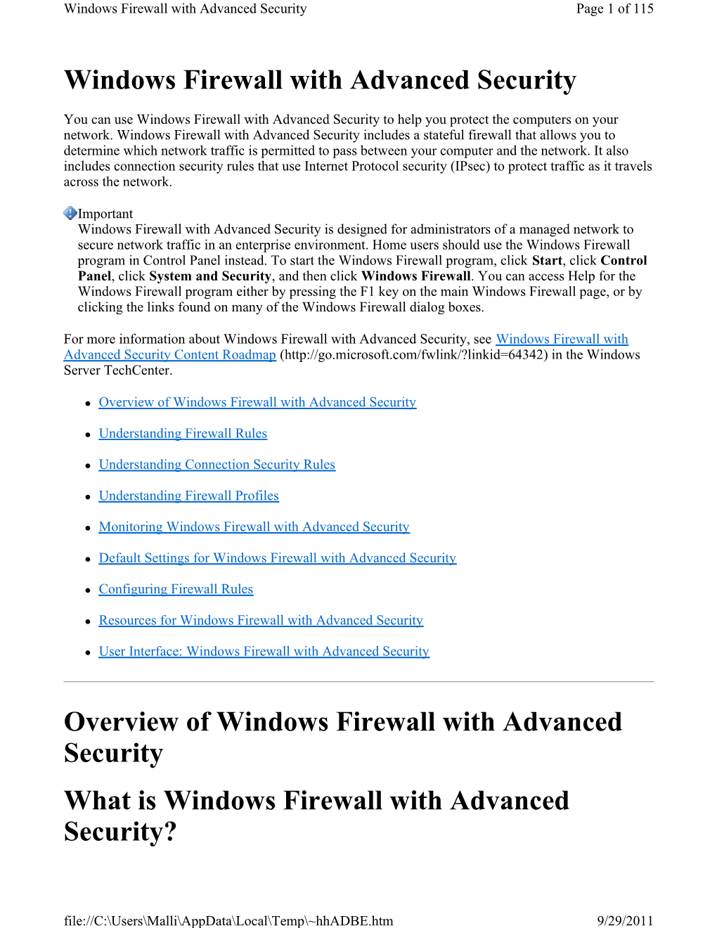 Windows Firewall with Advanced Security Page 1 of 115