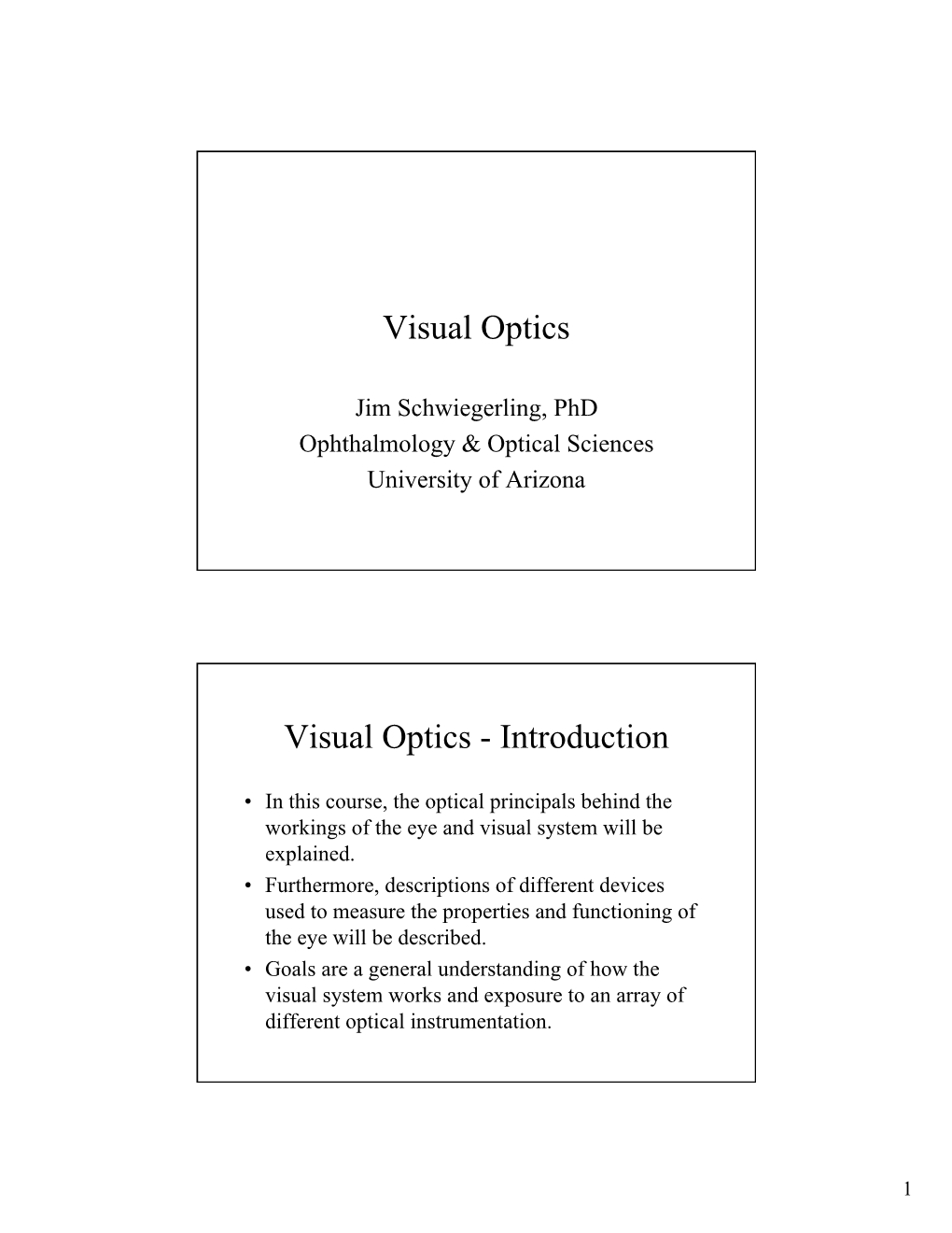 Visual Optics