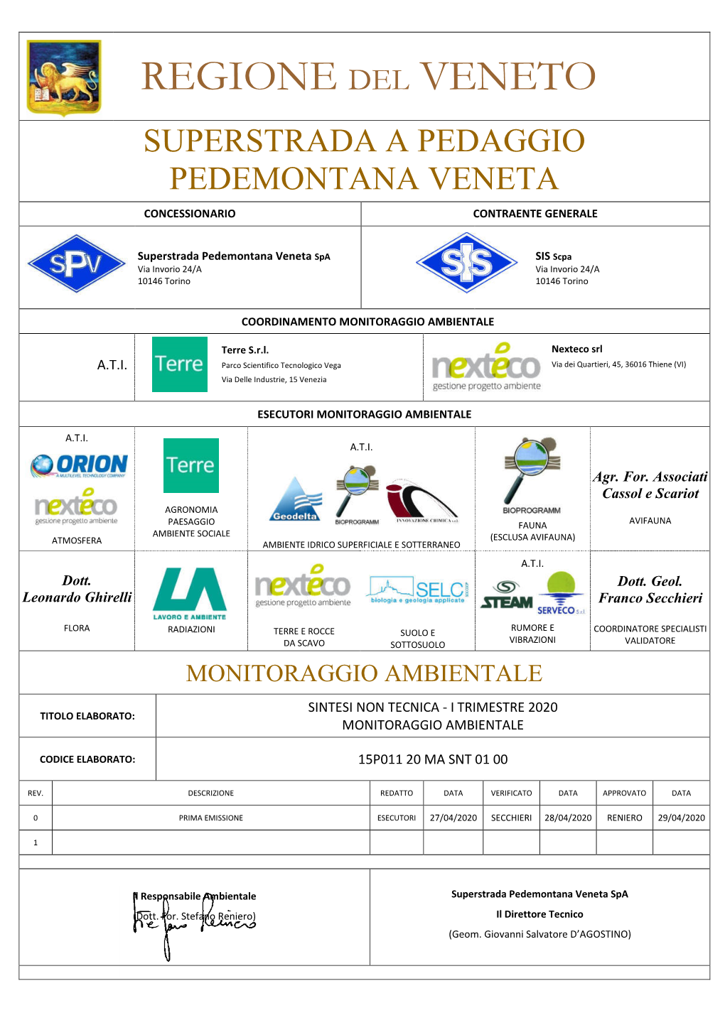 Regione Del Veneto Superstrada a Pedaggio