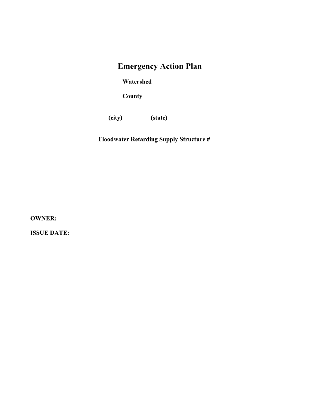 Emergency Action Plan