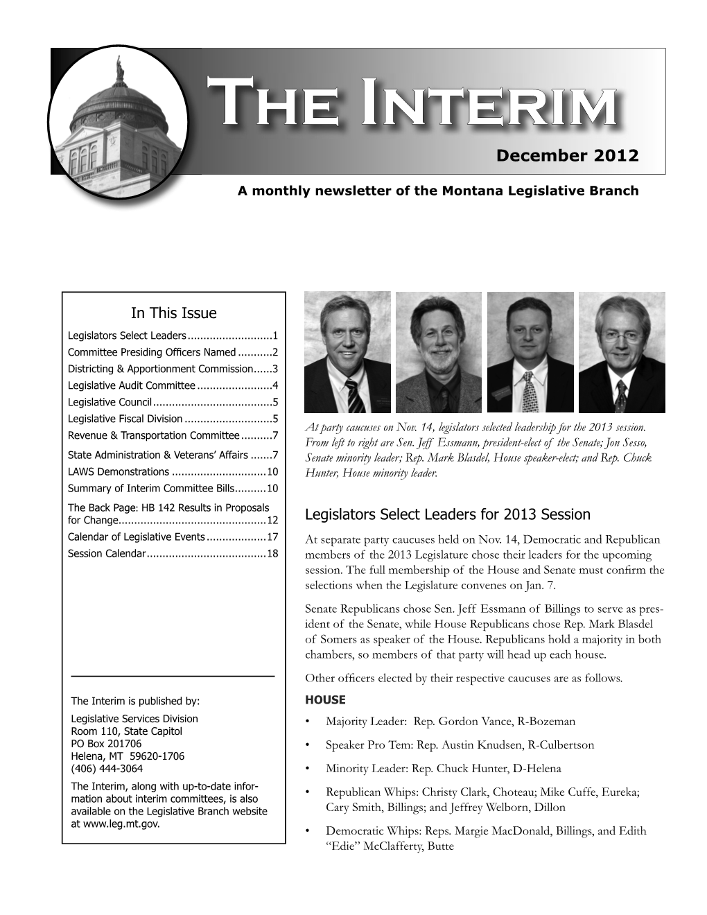 2012 December Interim Newsletter.Indd