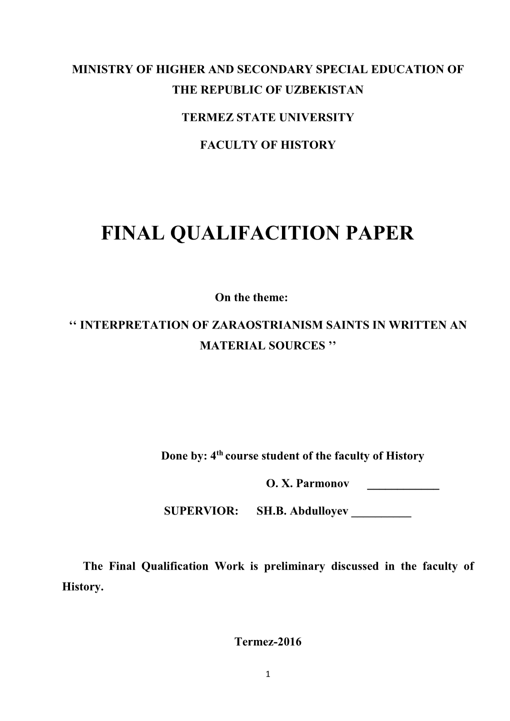 Final Qualifacition Paper
