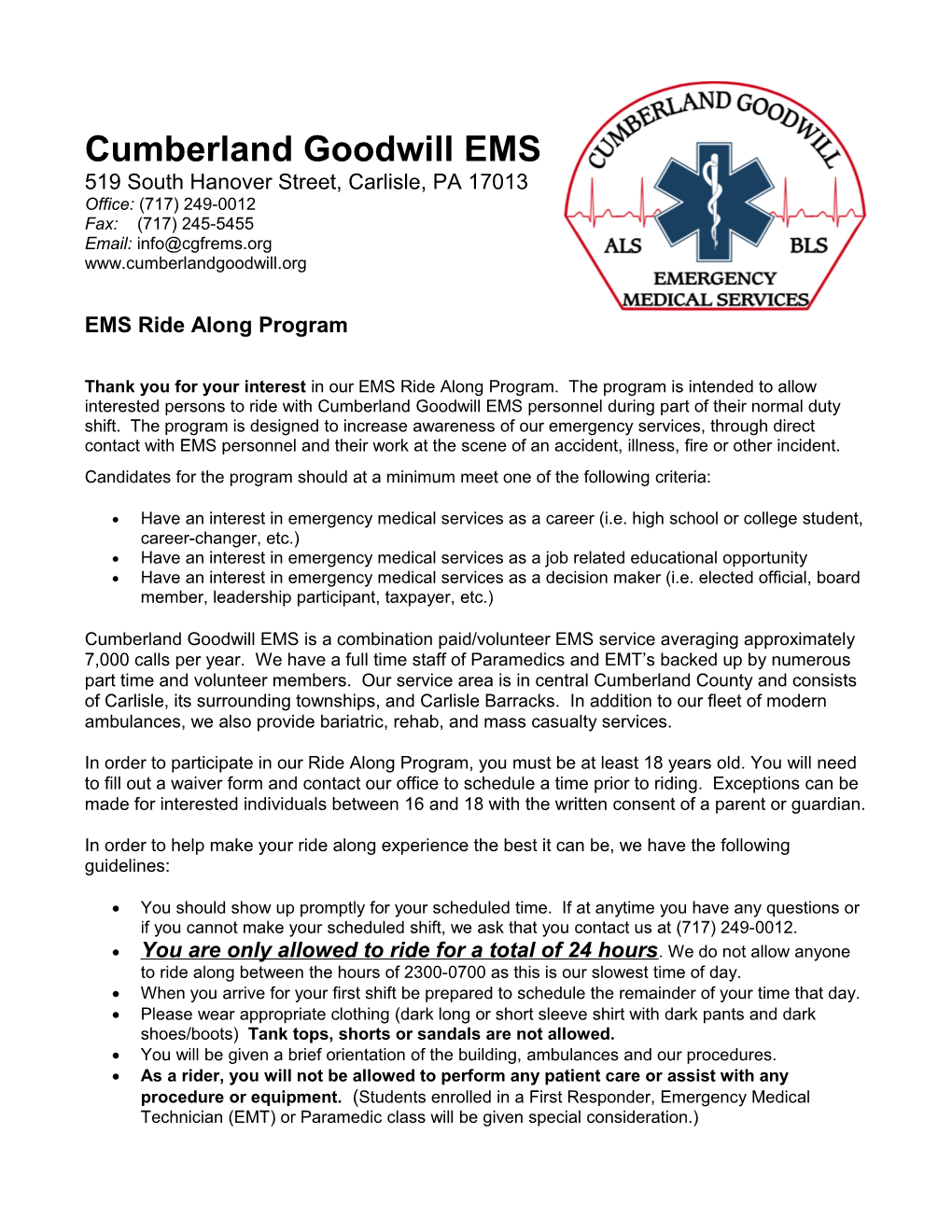 Cumberland Goodwill EMS