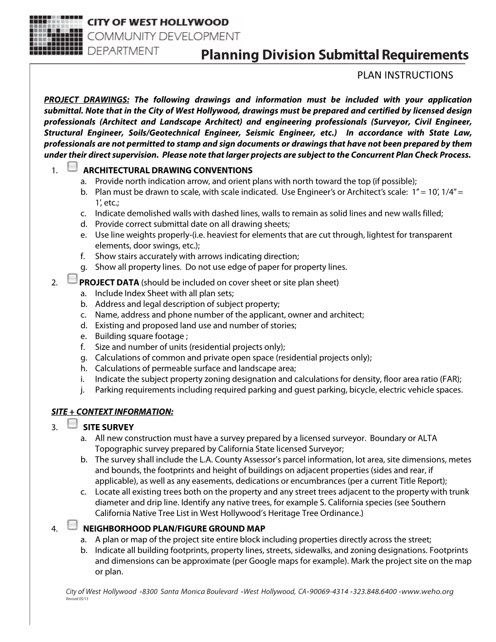 Site Plan Instructions P1