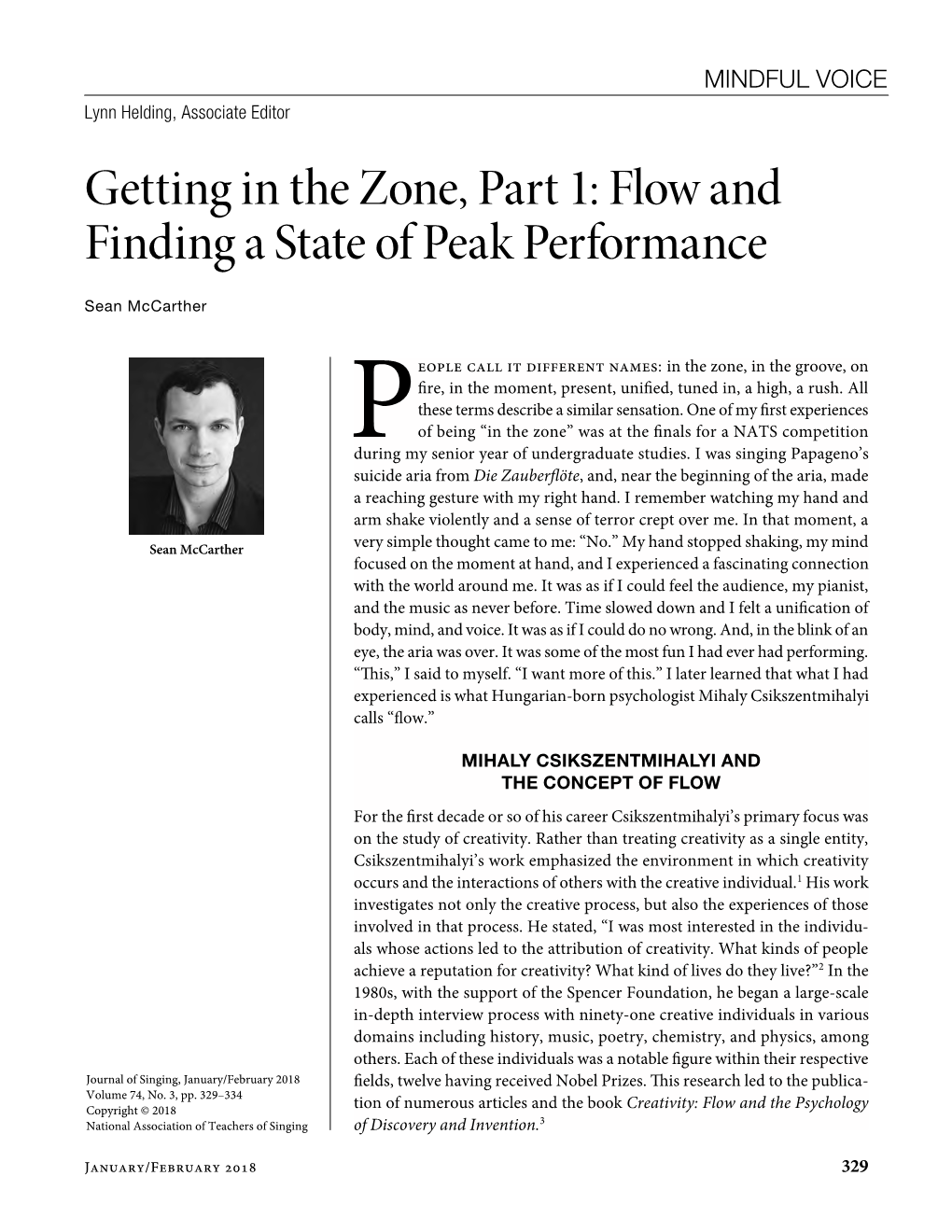 Getting in the Zone, Part 1: Flow and Finding a State of Peak Performance