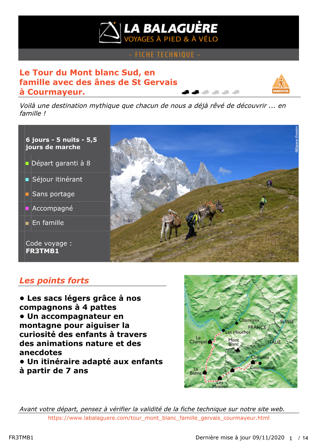 Le Tour Du Mont Blanc Sud, En Famille Avec Des Ânes De St Gervais À Courmayeur
