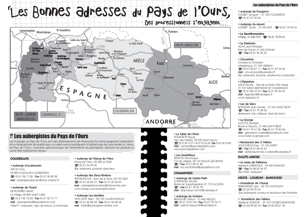 Les Bonnes Adresses Du Pays De L'ours