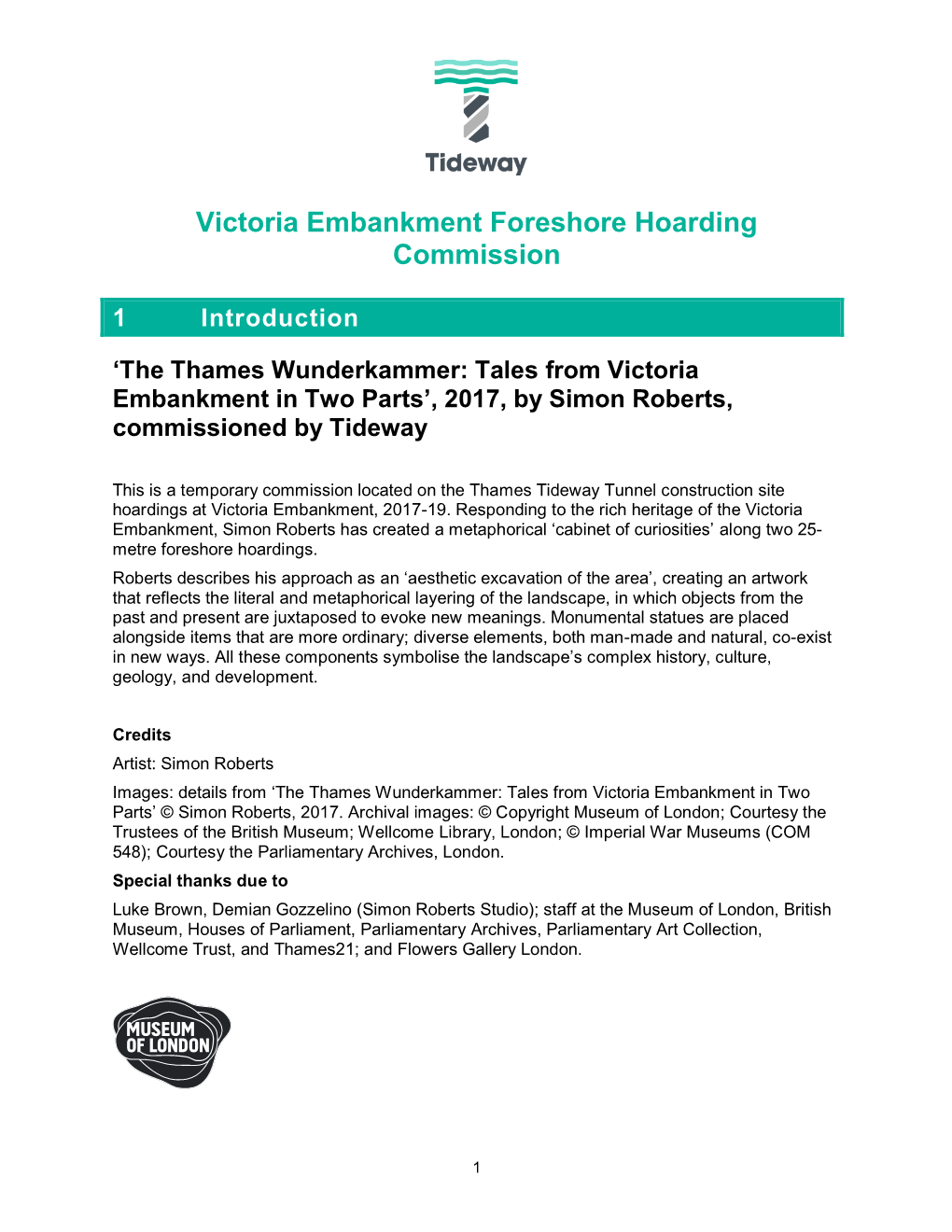 Victoria Embankment Foreshore Hoarding Commission