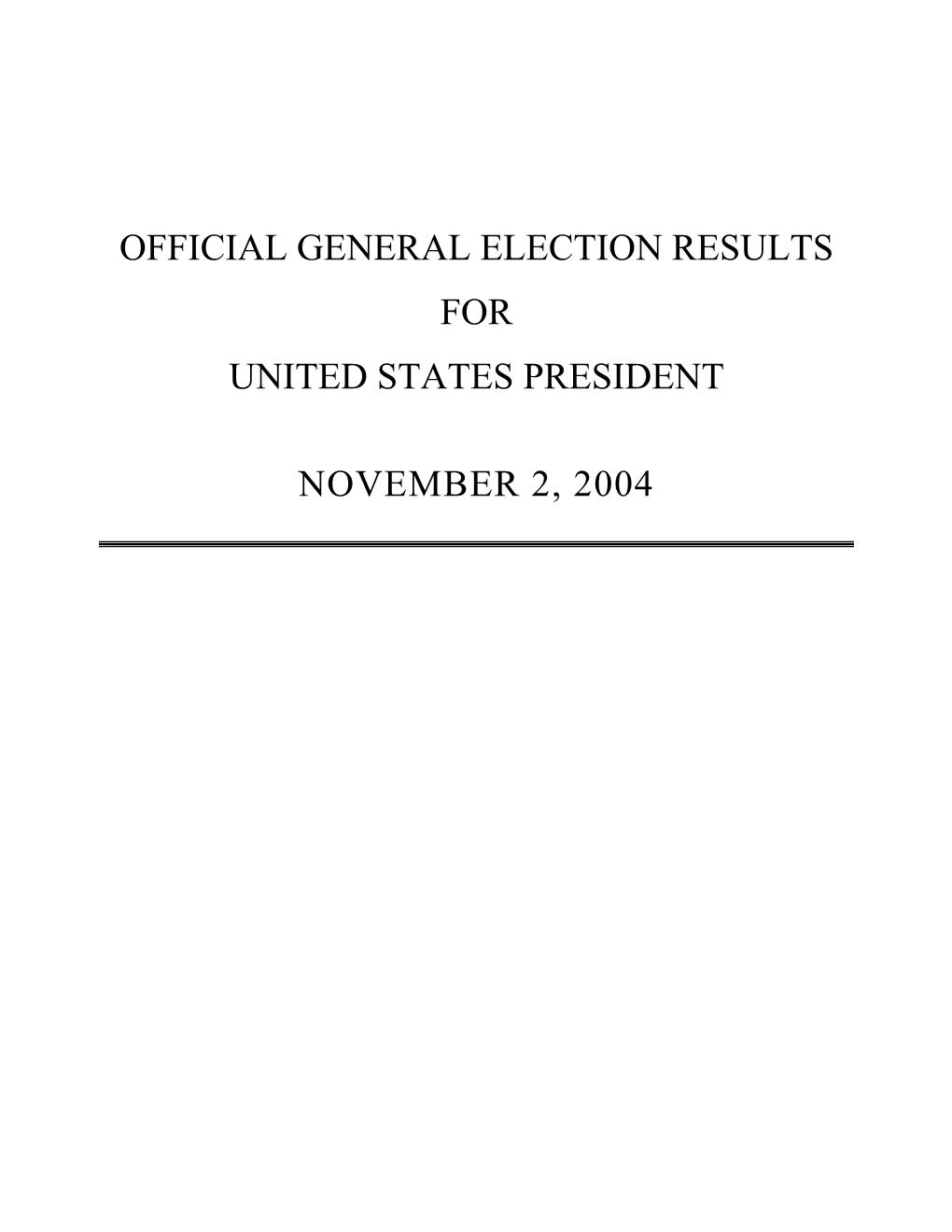 Federal Elections 2004