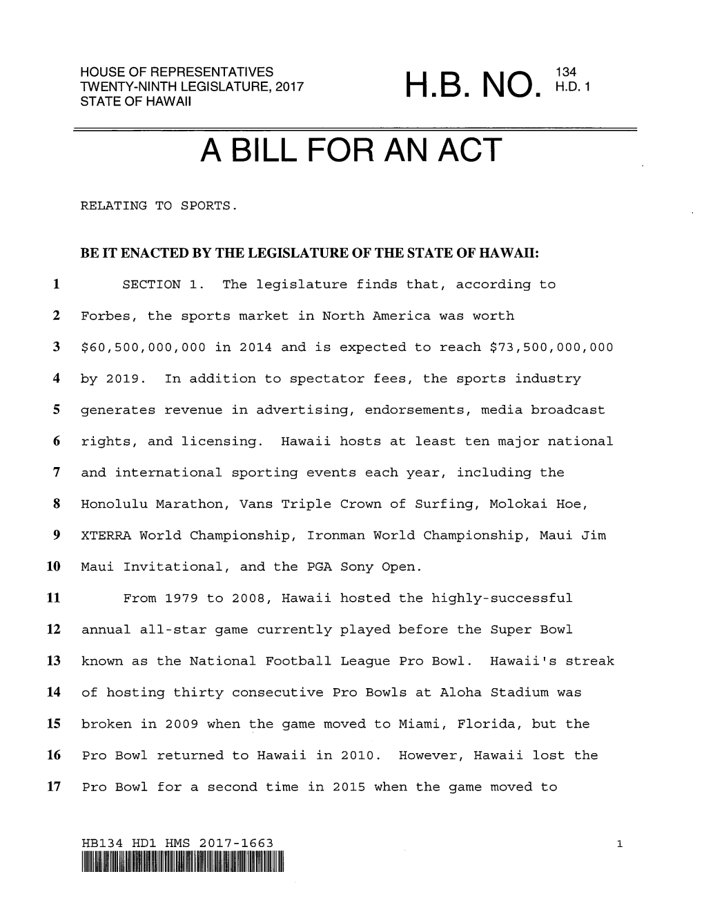 A Bill for an Act