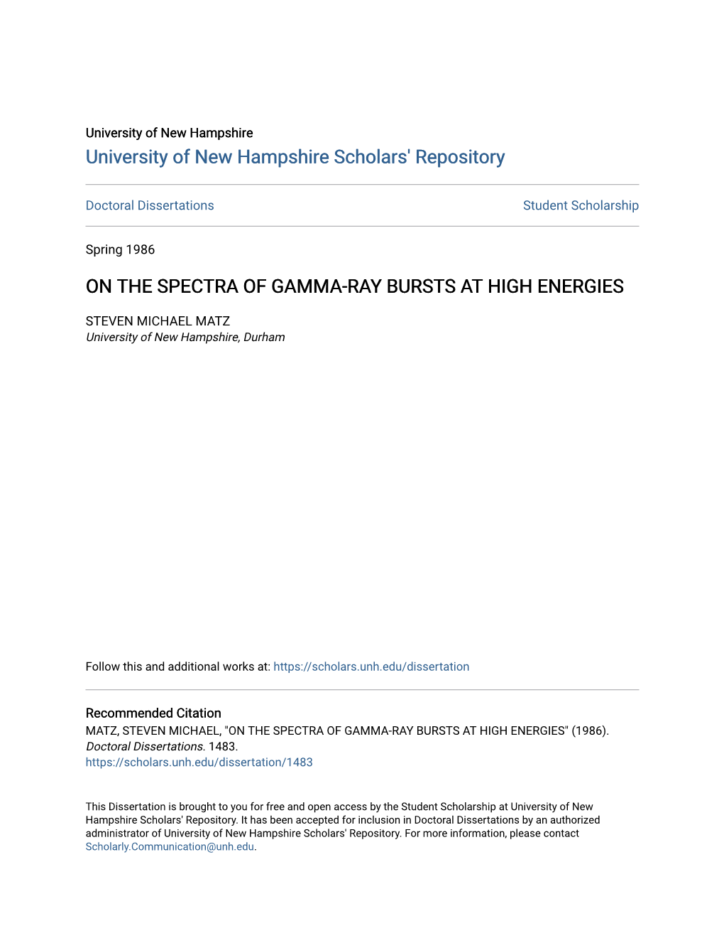 On the Spectra of Gamma-Ray Bursts at High Energies