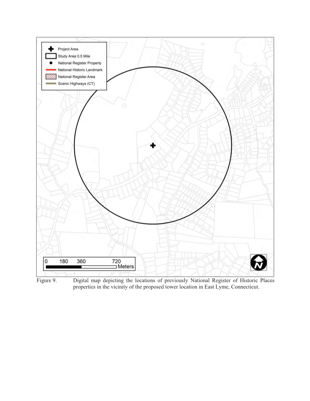 Figure 9. Digital Map Depicting the Locations of Previously