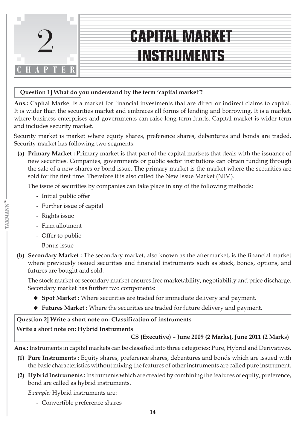 Capital Market Instruments 15