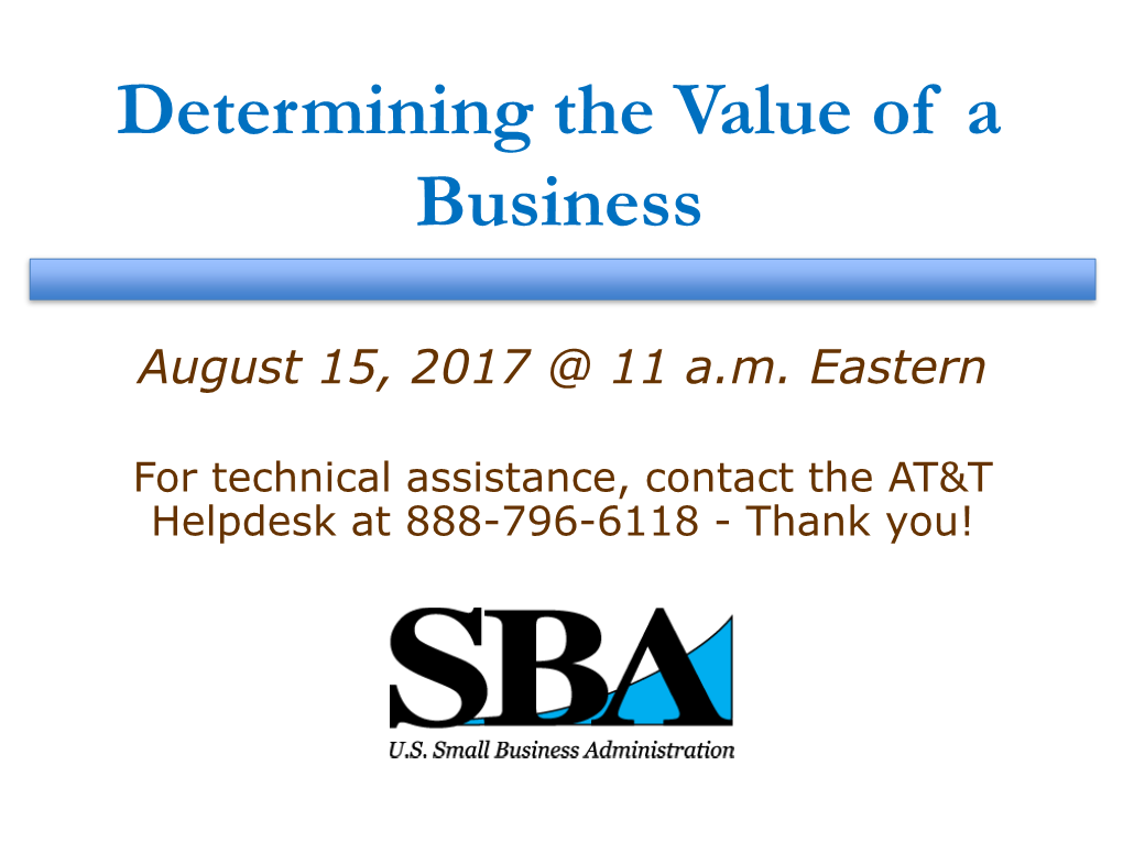 Determining the Value of a Business