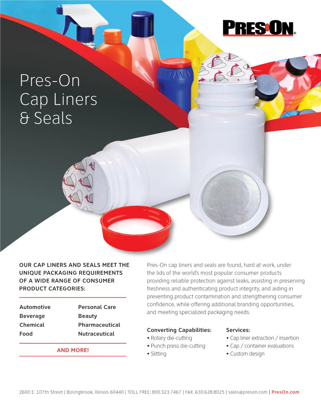 Pres-On Cap Liners & Seals